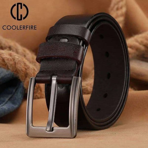 Men's Leather Belts Black Vintage Strap Designer Waistband Casual Man Trousers High Quality Waist Belt AHQ2107 H260310
