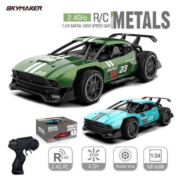 Sulong 1/24 2.4G High Speed Remote Control Mini Scale Model Vehicle Electric Metal RC Car Toys for Boys Gift 26H0310