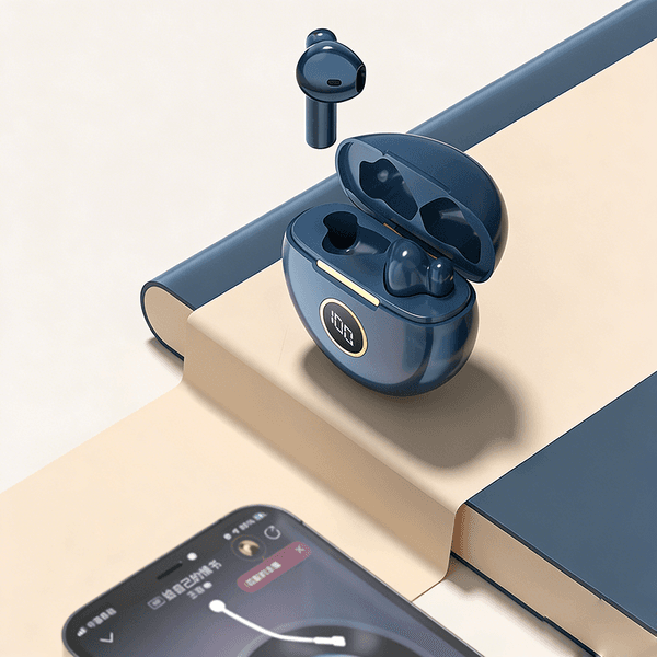 TWS Wireless Earphones Half In Ear HiFi Stereo Headset 30mAh Earbuds Charging Case Colorful Macaron Sports Game Headphones For iPhone Android Z260530
