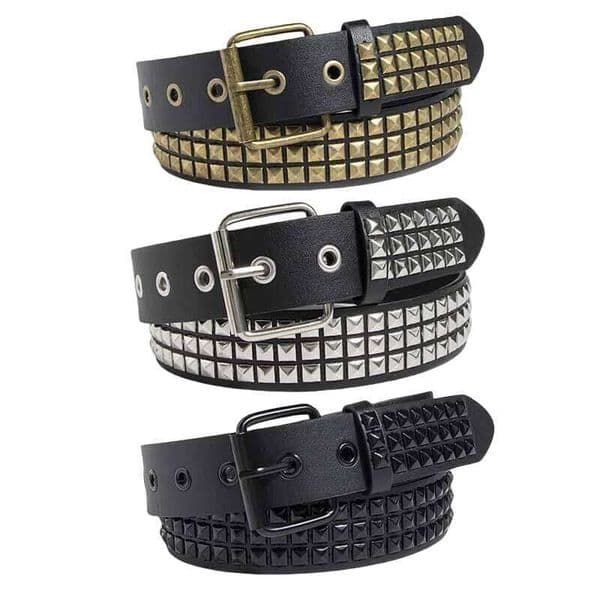 Hip-hop Punk Women's Belts Fashion Casual Jeans Accessories Y2k Girdle Goth Retro Metal Rivets Pu Leather Waistband H260310
