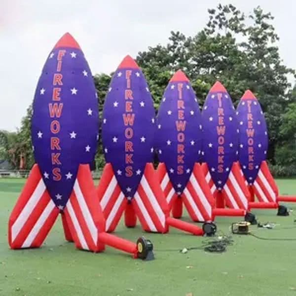 Free delivery Custom giant inflatable fireworks model,rocket balloon for outdoor advertising events