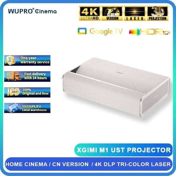 XGIMI M1 4K UST Projector Native 1080P FHD LED Triple Colo DLP Laser Smart For Home 3D Theater DTS-HD Portable Beamer Projectors 26Y0310