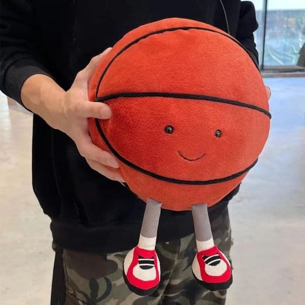 Fun Sports Plush Toys Set Basketball Football Billiard Ball Black Eight Soft Stuffed Doll for Baby Kids Pet Couch Bedroom Decor