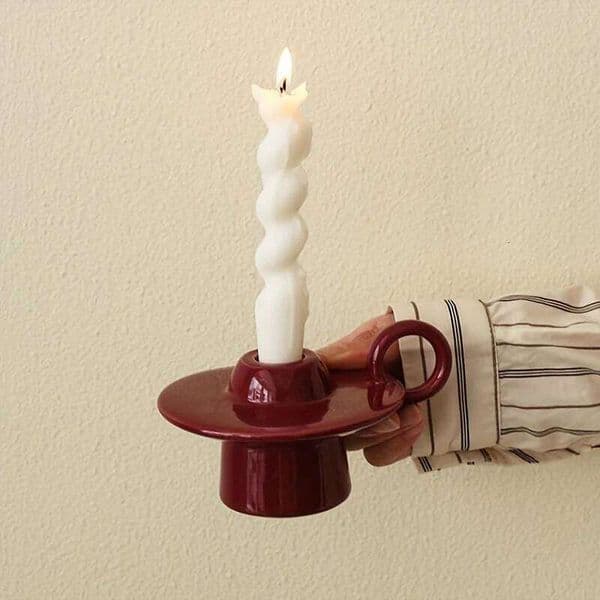 Vintage UFO Candle Holder European High Foot Romantic Decor Table Centerpiece S26