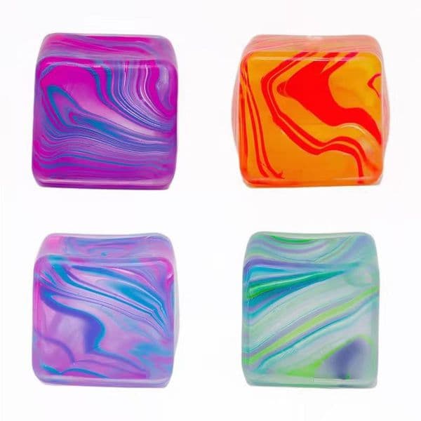 5.5CM Needoh Flow Ice Cubes Squishy Toys Needoh Nice Unique Swirling Color Blend Cube Office Stress Relief Sensory Toys Birthday Gifts Fast Shipping!