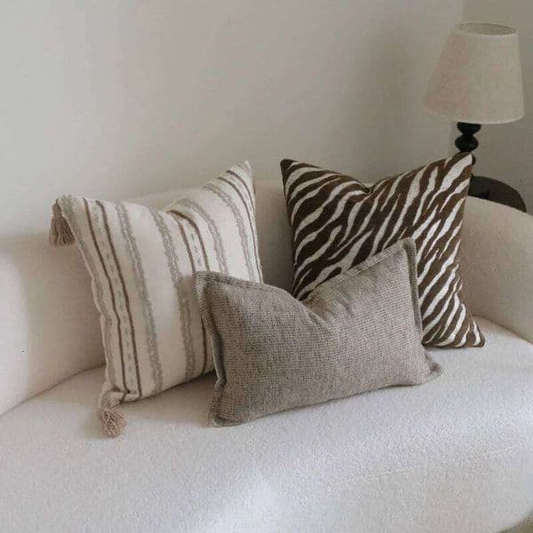30x50/45X45CM Light Brown Throw Pillow Nordic Modern Simplicity Waist Cushion Cover Decor Home Decorative Pillowcase 26H0310