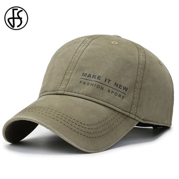 FS Trendy Army Green Baseball Caps For Men Women Hat Hip Hop Cap High Quality Cotton Trucker Hats Bone 260304