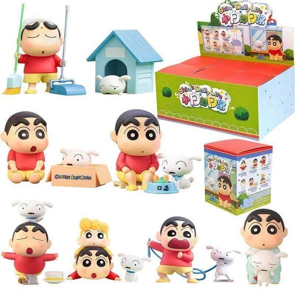 Crayon Shin Chan Shiro Daily Life Play Series Action Figure Model Statue Peripheral Surprise Box Toys Desktop Decoration Gifts X260304