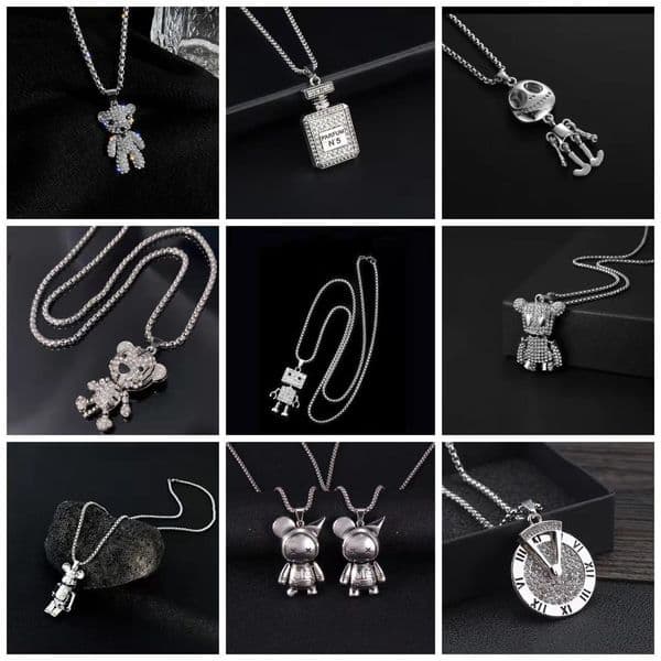 2026 New New Designer Luxury Men's And Women's Necklaces Fashion Trend Canvas Bear Pendant Autumn/Winter Sweater Chain Rabbit Necklace