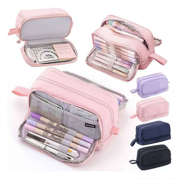 Large capacity portable stationery durable scratch resistant pencil case, school, office and school supplies 26Y0310