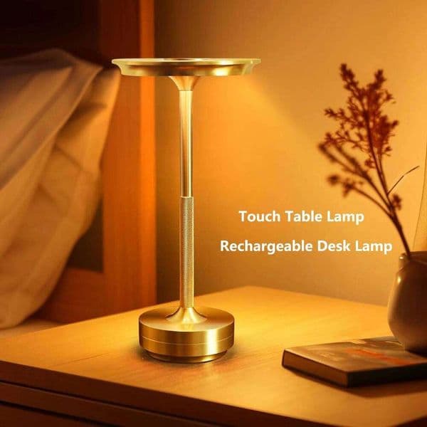 Wierless Simple LED Desk restaurant Bar Table Dimming Atmosphere Retro Portable Charging Touch USB Read Lamp 26W0310