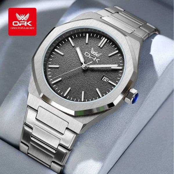 OPK 6046 Steel quartz watch with calendar