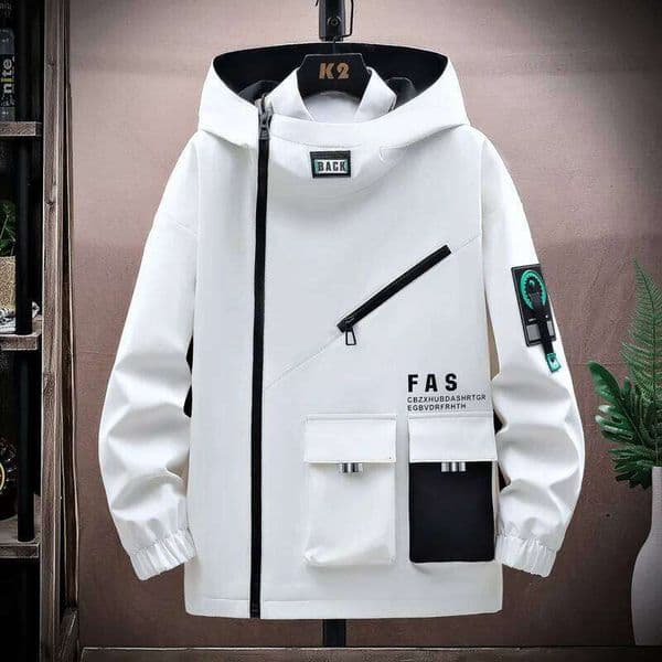 Zipper Men's Pilot Hooded Jacket Spring/Autumn Baseball Uniform Tide Card Loose Pullover Front Pocket Adding velvet Coat 26H0311