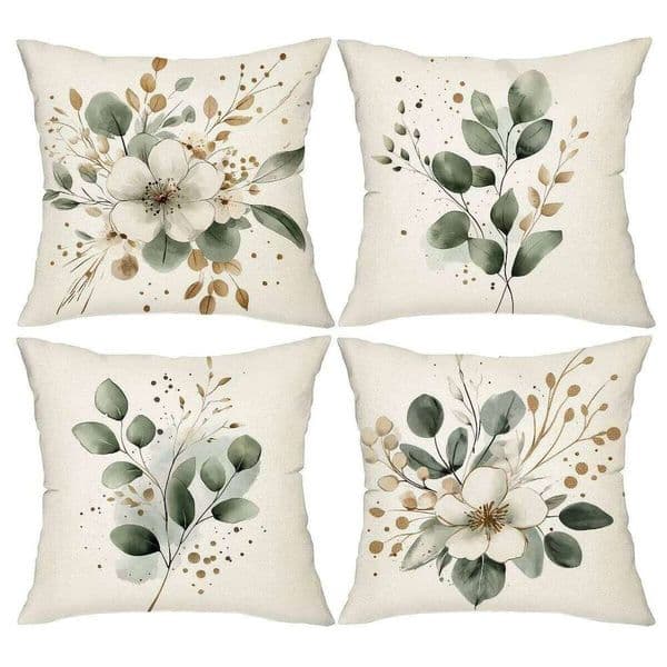 Floral leaf pattern printing pillowcase modern minimalist home bedroom decoration living room sofa cushion cover 26Y0311