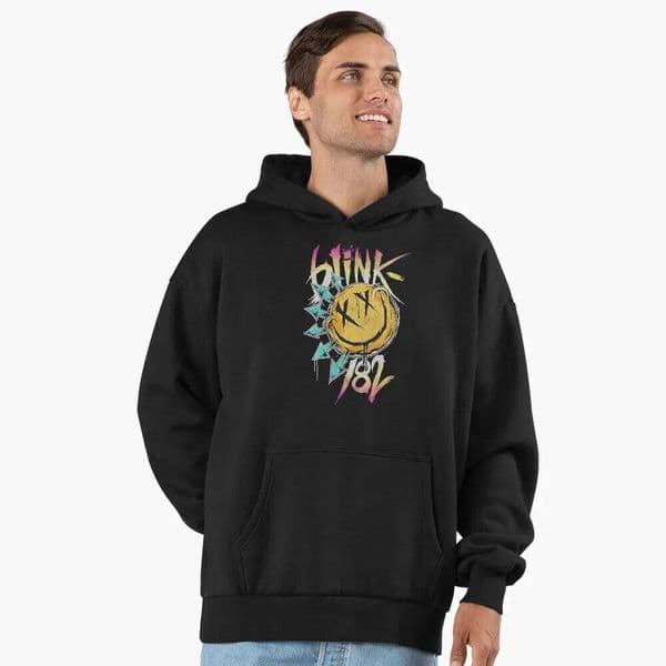 Blinks 182 Band Graphic Print Men's Women's Loose Warm Hoodie Casual Autumn and Winter Luxury Fashion Trend Clothing C260311