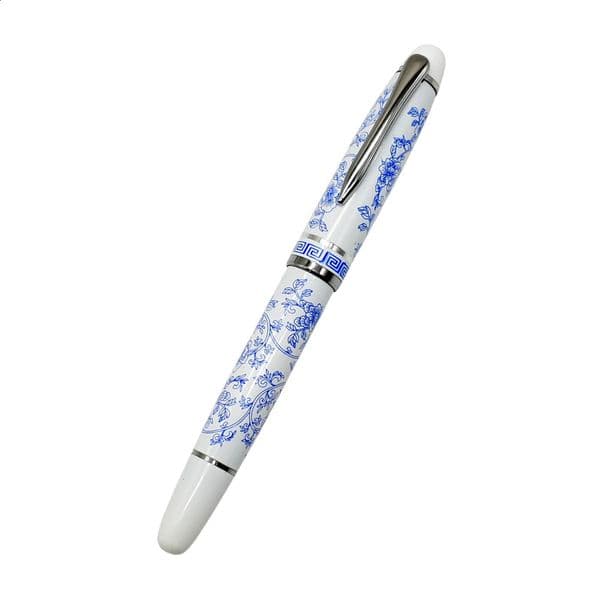 Chinese Anti blue and white porcelain Pattern Medium Nib Fountain Pen Stationery Office School Supplies Gift Ink Pen 260311