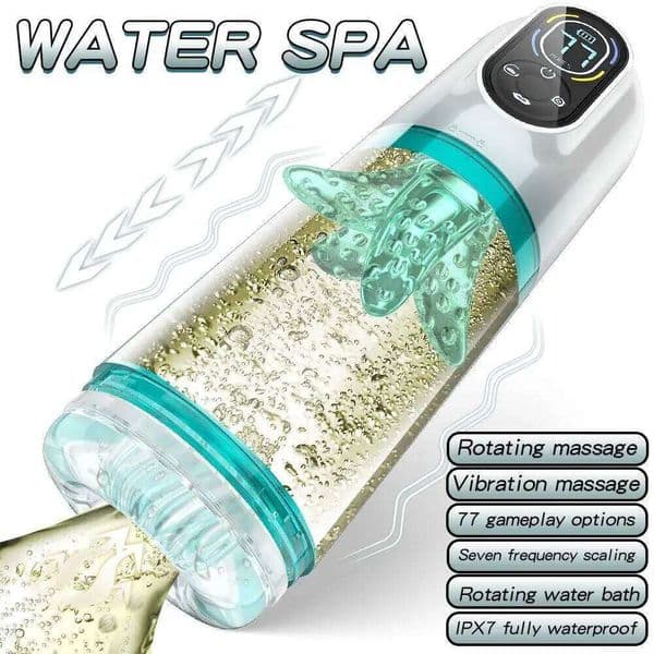 Automatic Masturbator, Male Enlargement Trainer, Rechargeable LED Display Penis Pump,Hands-Free Adult Sex Toy S26
