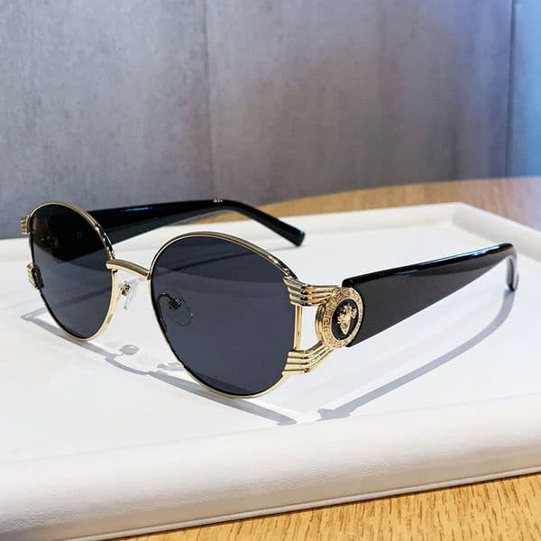 Luxury Man Woman Unisex Designer vercacesun glasses Goggle Beach Sun Glasses Beauty Head Metal Oval For Men Sunglasses