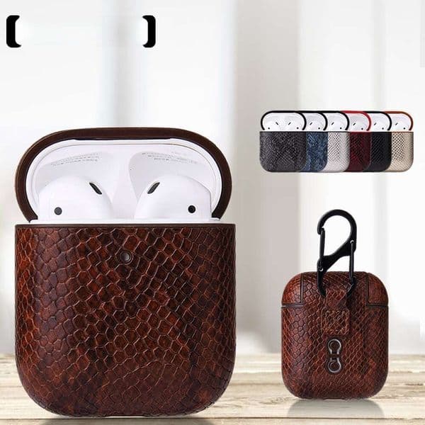 headphone case protective suitable for Apple Bluetooth earphones, snake pattern wireless earphone case