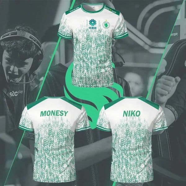 Team Falcons 2025 Summer New White Training Uniforms CS2 Esports Pro League NIKO m0NESY Custom T-shirts Mens O Neck Tees Gifts L260305
