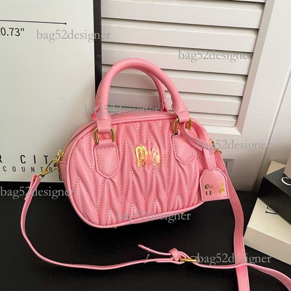 Women Luxury bag designer bag S Macaron Bowling New Fashion Handbag Crossbody Pleated Bag