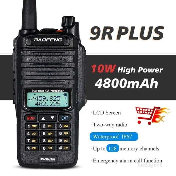 Waterproof Walkie Talkie IP68 Baofeng UV-9R Plus 10km High Power 10W Dual Band Two Way UHF VHF Portable Ham Radio UV9RPLUS 26Y0311