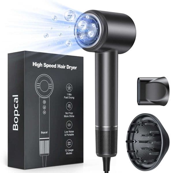 High Speed Hair Dryer with Diffuser 120000rpm Wind Speed 40m/s 3X Faster Dry Negative Ions Hairdryer For Home Travell Hotel X260311