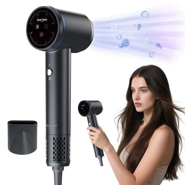 High-speed Hair Dryer 120V 1400W Plasma Lightweight Powerful Brushless DC motor Low Noise Quick Dryer Negative Ionic Blow Dryer X260311