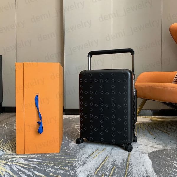 Designer Luggage with wheels Travel Suitcase for Men Women Genuine Leather Carry On Bag Large Capacity Suitcase Flower Design Unisex Leisure Trolley Box Cabin