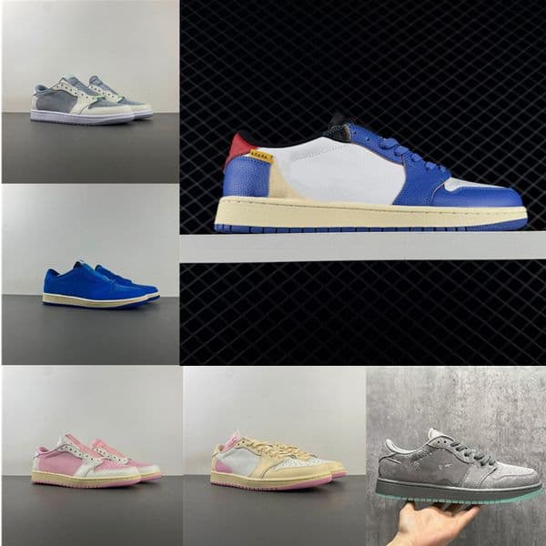 Mens Designer Professional Basketball Shoes 1 Low Velvet Brown Womens 1s TS Reverse Mocha Pink Pack White Party for Unisex Sports Sneakers With Box Free Shipping