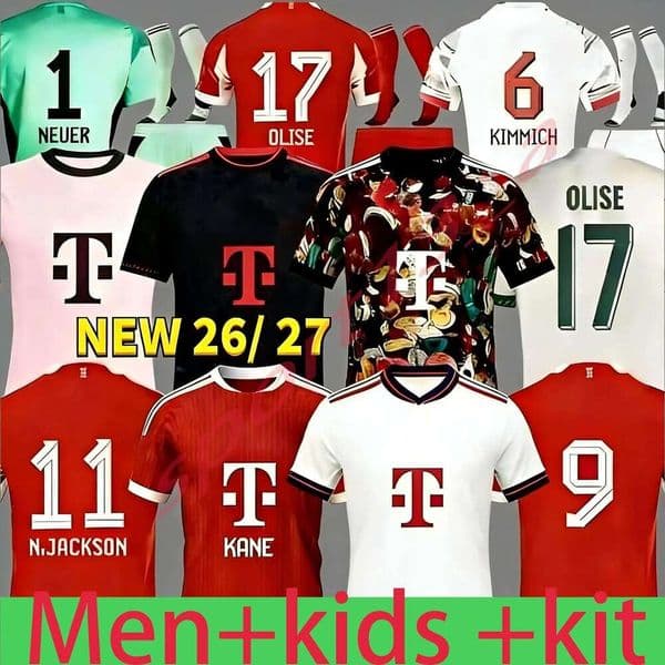 Munich25 KANE Bayern Soccer Jerseys 26 27 OLISE 2026 Football Shirt Kingsley Coman Musiala Kimmich Kit Kids Oktoberfest Trikot Munich Jersey Top Men kit Breathable