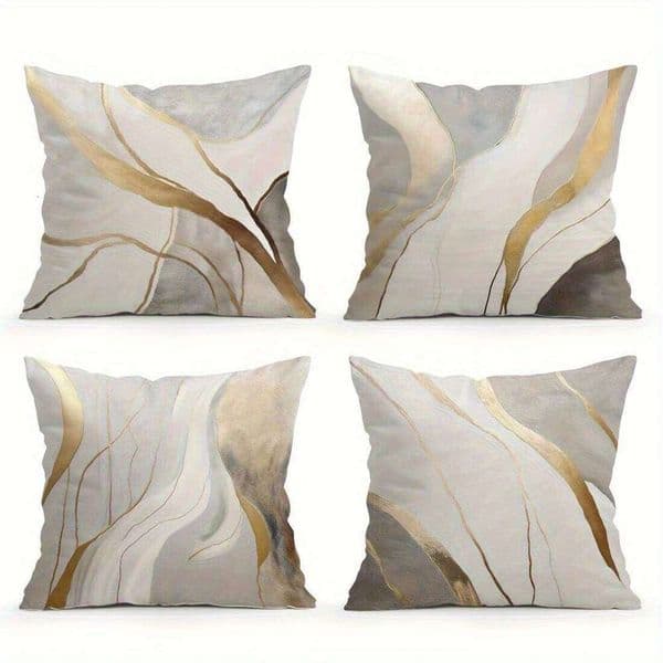 Pillow Case Home Decor Modern Gold Vein Abstract Covers Pattern Cushion Suitable for Sofa Bedroom Car Pillow Cover 26Y0311