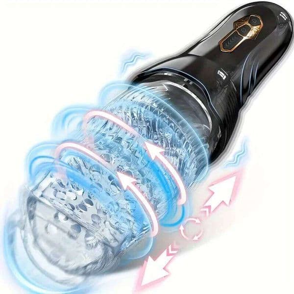 Automatic Electric 360 Rotating Sucking Male Blowjob Piston Masturbator Cup Vagina Real Oral Vibrator Sex Toys for Adults Men S26