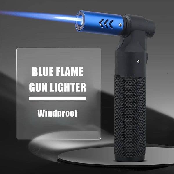 Honest Strong Windproof Blue Flame Cigar Adjustment Spray Gun Outdoor Camping Stylish Torch Lighter Gadgets