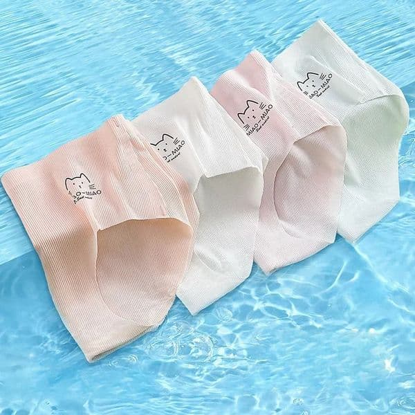 4PCS Kids Modal Seamless Panties for Girls Thin Breathable Knickers Baby Soft Antibacterial Briefs 3y Young Children Underwears 260311BY