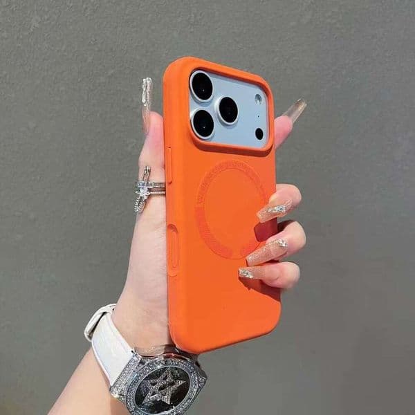IPhone phone case Official Magsafe Liquid Silicone Case for iPhone 17 Skin Feel Magnetic Apple 16 Soft Cover