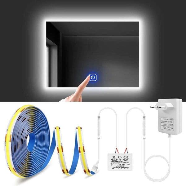 Makeup Mirror Light Vanity Lights 12V Bathroom Dressing Table Lighting Dimmable LED COB With Adhesive Tape Stepless Dimming S260311