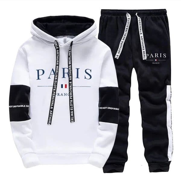 Sports Single Piece Mens Tracksuit - Hooded Sweatshirt OR Daily Sweatpants for Casual Outdoor Jogging Comfort Wear 260307