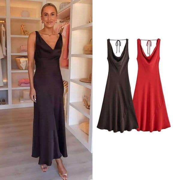 Dresses Summer 2025 New Chic Slim Elegant Camisole Long Women's Street Holiday Fashion Youth Dress Z260311