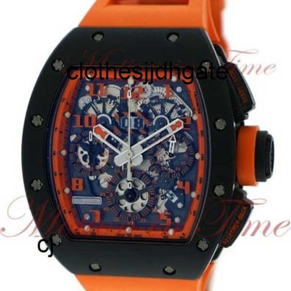 Luxury Men Watches 011 series Men's Watches Felipe Massa Fly-back Chronograph orange Storm watch JQ9C