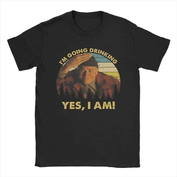 Charlie Hunnam Ed Gein Im Going Drinking Yes I Am Christmas T Shirts Men's Cotton T-Shirts Round Neck Tees Tops Plus Size H260311