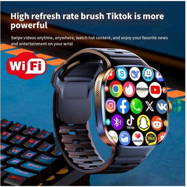 M99 Smartwatch 2.4 inch Amoled Screen insert 4G/5G Sim Card GPS WIFI 190 Rotating Camera Game Android 10.0 Smart Watch 26Y0312