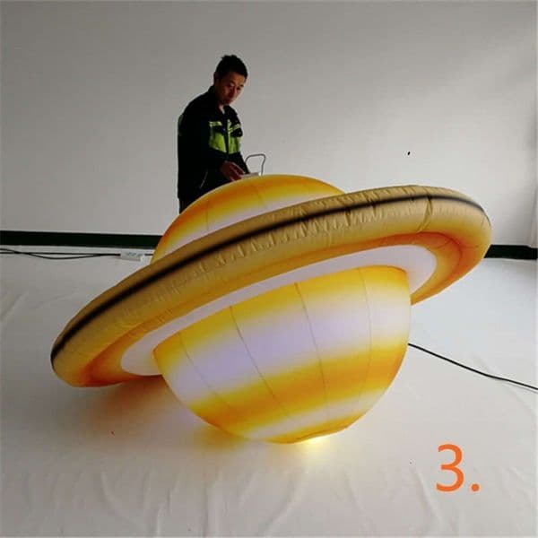 3m dia (10ft) Lluminated Inflatable Balloon Moon Planet Mars Earth With LED Strip For Nigthclub Ceiling Stage Event Decoration