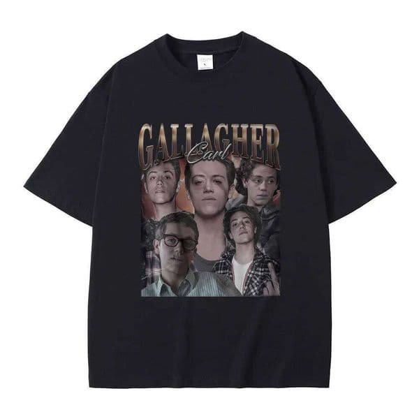Carl Gallagher Graphic Print T-shirt Men's Gothic Oversized T Shirts Male Fashion Streetwear Men Women's Casual Vintage Tshirt Q260312