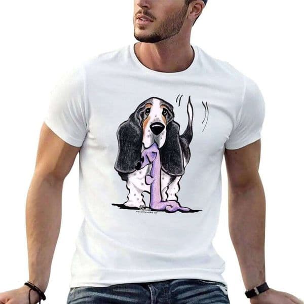 tees cotton Black/Tan shirt graphic Hound T-Shirt shirts man t men for 100% Basset Play Lets Q260312