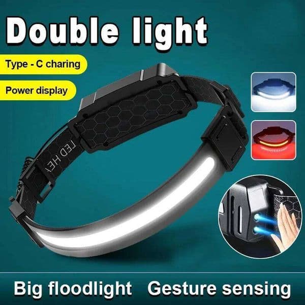 3000LM Portable Headlamp COB Headlight 18650 Rechargeable Flashlight Waterproof Head Led Light Camping Fishing Lantern 26W0312