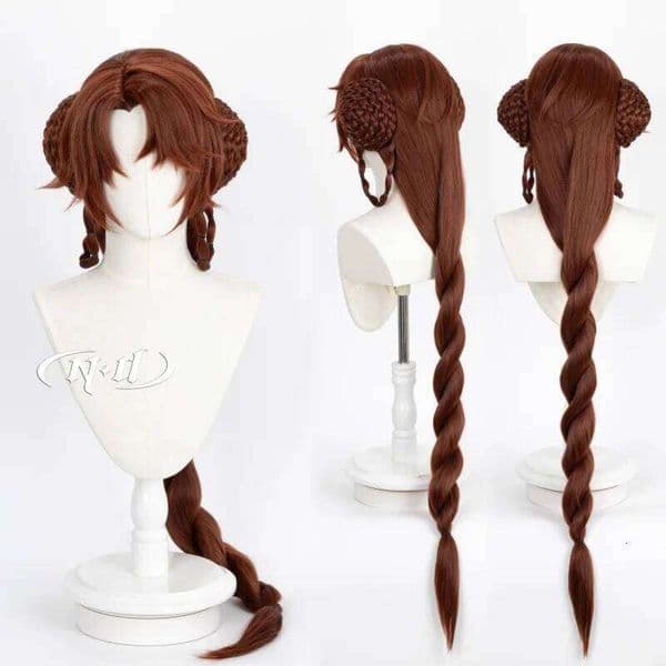 Sun Shangxiang Hairpiece Dai Hao Yuan Cosplay Hair Wigs Heat Resistant for Comic Con Coser Costume Theme Party