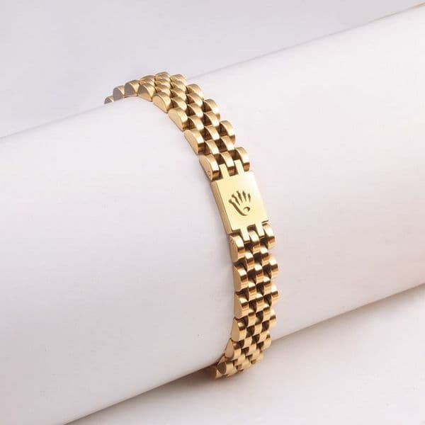 Men Size Gold Silver Color Luxury Designer Bracelets Titanium Steel Hip Hop Bracelets Thick Chain Fashion Jewelry Wholesale
