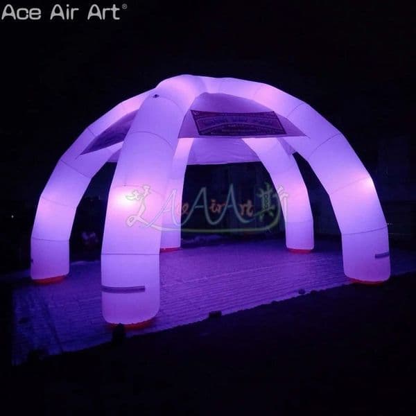 Personalized Inflatable Spider Dome Tent Trade Show Center Special Dinner Canopy Sunbelt Cover with LED Lights for Sale