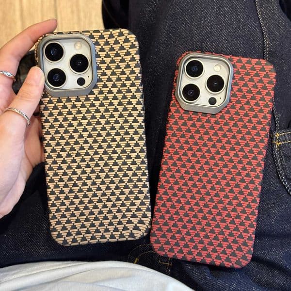 Suitable for iPhone 17 PRO MAX phone case, Kevlar carbon fiber pattern, Apple 16 anti-drop PC hard protective cover 15